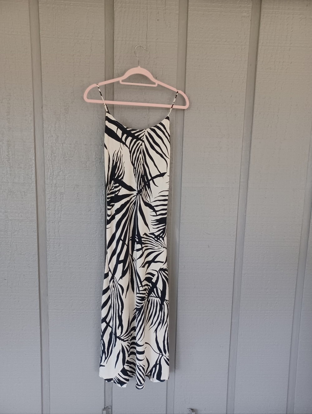 AYR Ten Outta Ten Printed Silk Slip Dress Size S Women Bias Cut Sleeveless
